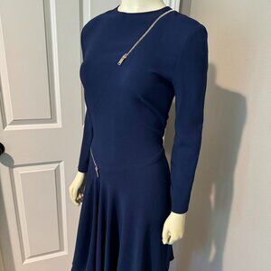 Stella McCartney  blue Stretch Cady Fit & Flare Dress